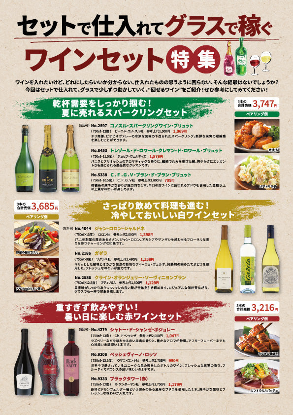 セットで仕入れてグラスで稼ぐワインセット特集 – リカーズオンライン