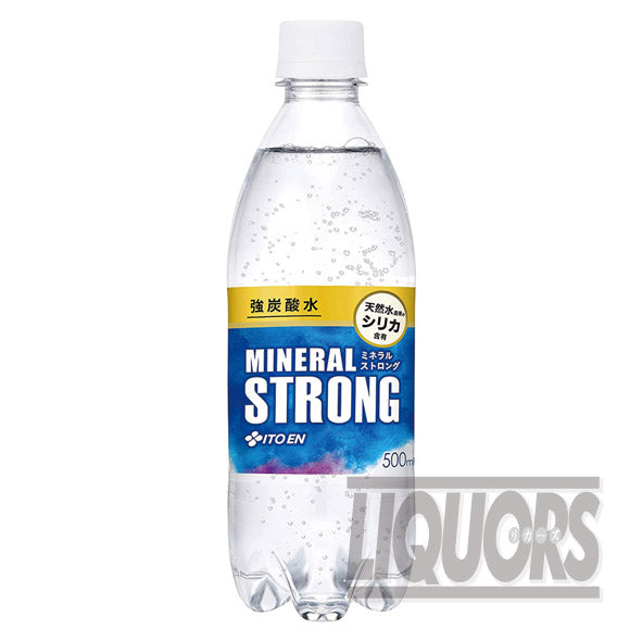Itoen Strong Carbonated Water, Mineral Strong, 500ml (24 bottles)