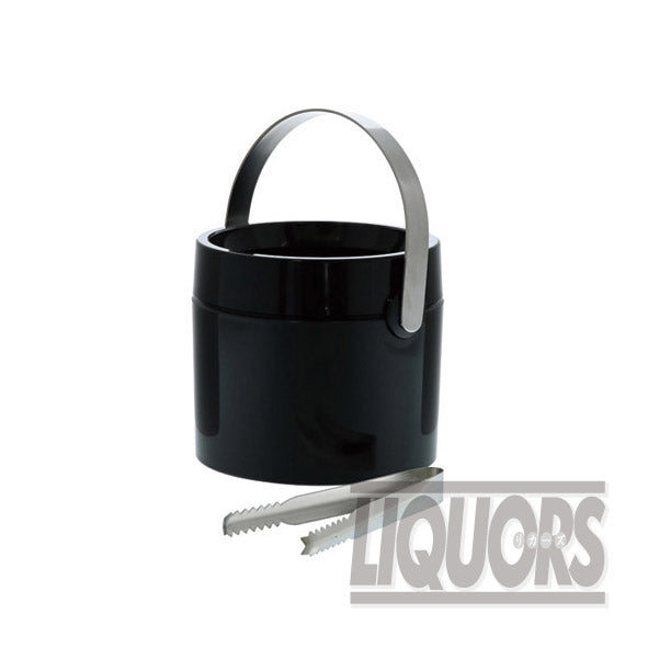 Plastic double ice bucket (black) (1 piece)