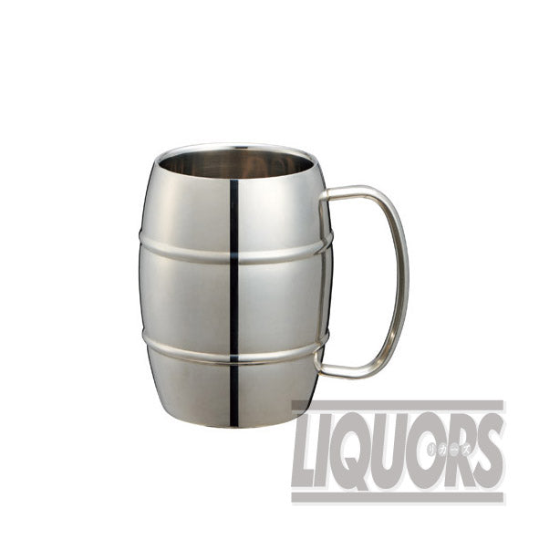 Stainless steel double mug (1 piece)
