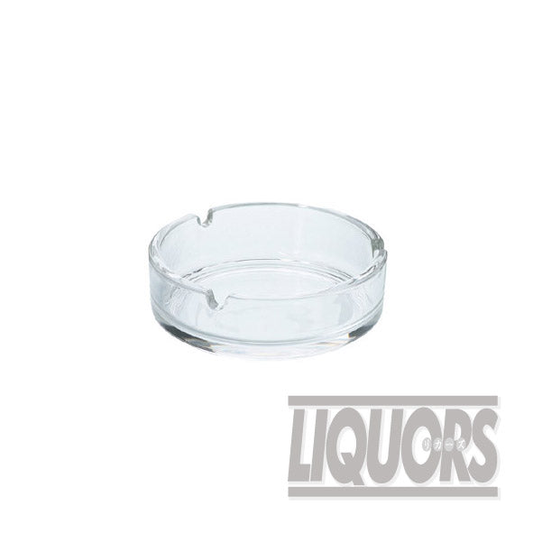 Clear glass ashtray (round) (1 piece)