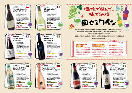 価格で選んで味で納得！回せるワイン