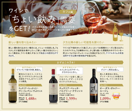 ワインで「ちょい飲み」需要をGET！カフェ編
