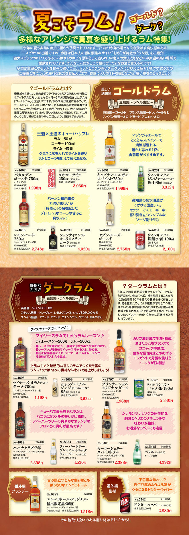 夏こそラム！多様なアレンジで真夏を盛り上げるラム特集！