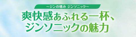 爽快感あふれる一杯、ジンソニックの魅力